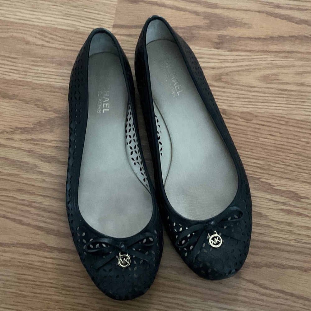 Michael Kors Perforated Black Flats
